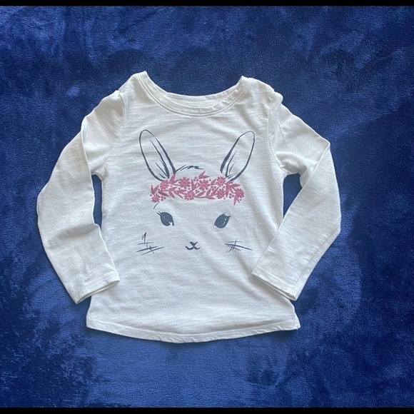 CHILDRENS PLACE-STRIPED ROMPER AND BUNNYFACE TOP - Picture 4 of 6